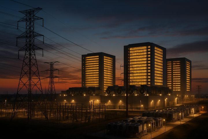 AI’s Electric Empire: Sectoral Load Growth and the Grid Divide